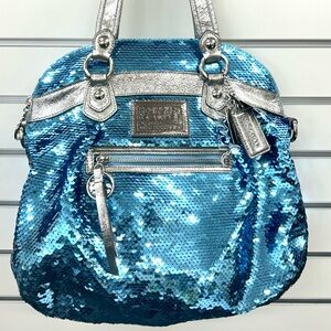 COACH: Poppy Spotlight [Limited Edition] Blue Sequin Purse